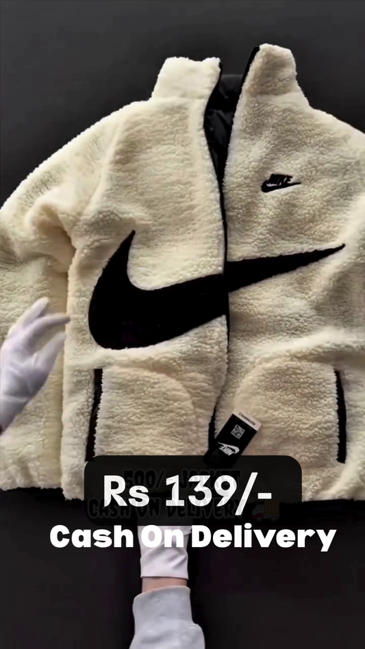 Super-Soft Sherpa Fleece Bomber Jacket with Oversized Black Detailing – Essential Warmth Layer For Boys & Girls